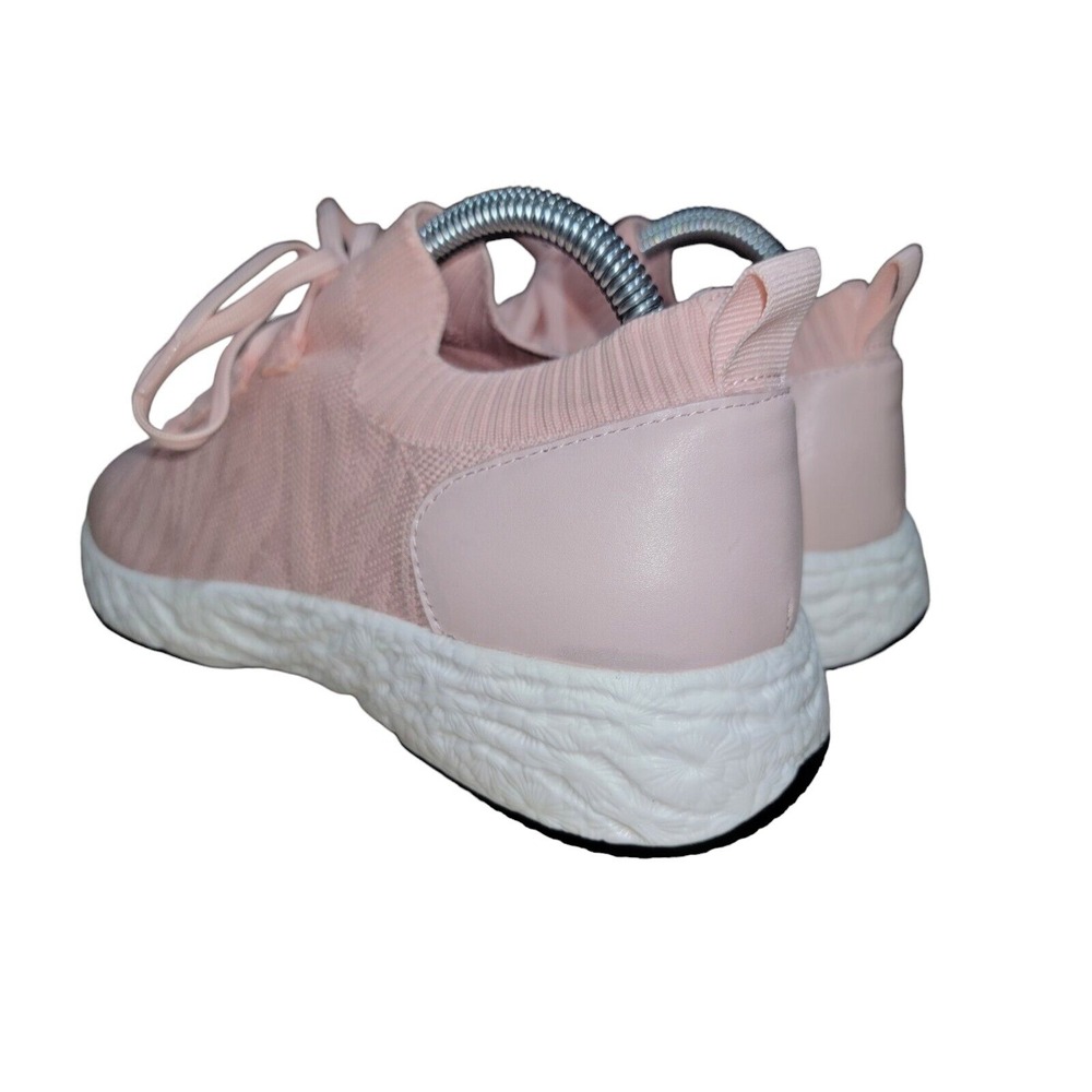 Antonio Melani Lia Ann Salmon Pink Knit Sneakers Comfort Walking Run Shoes 8.5M - Picture 3 of 11